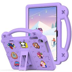 Yhteensopiva Lenovo Tab M10 (Gen 3) -pudotuskestävän EVA suojaavan tabletin suojakotelon kanssa naarmuuntumaton tablettikotelo jalustalla Violetti