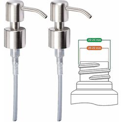 Ruostumattomasta teräksestä valmistettu vaihtopumppu nestemäiselle saippua-annostelijalle (2 kpl)