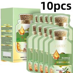 10kpl Natural Plant Hair Dye Bubble Uusi kasvitieteellinen pohja harmaalle hiusvärille Kuplaväri Tummanruskea