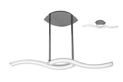 Inspired Lighting Teleskopiske Semi Flush Cabriolet Line 28W Led 3000K, 2800Lm, Poleret Chrome, Frosted Akryl