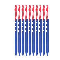 7 inches aluminium legering telt stakes pegs, pakke med 10 Blå