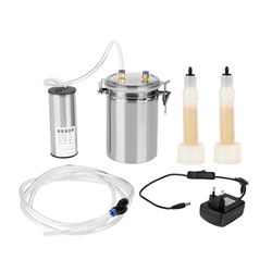 Lypsykone lehmille, hierontalypsy akkukäyttöisellä siirrettävyydellä, ruostumattomasta teräksestä valmistettu tunkuppi kestävyyden takaamiseksi, my...