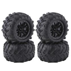 4kpl 6034 12mmHex luistonesto kumirengas SCY 16101 PRO 16102 PRO Upgrade 1/16 RC Monster Truck Wh Musta