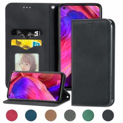 Gangxun Sag For Oppo A93 5g Magnetisk Lukning Læder Tegnebog Cover Housse Etui Shockproof - Sort