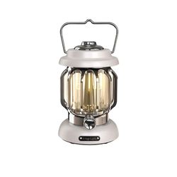 Yunshu LED vandtæt USB-drevet campinglanterne, 2 lystilstande Hvid