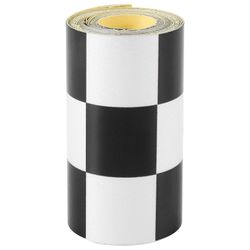 3 tuuman mustavalkoinen ruudullinen tarrateippi autoon, moottoripyörään, pyörän tankkitarra