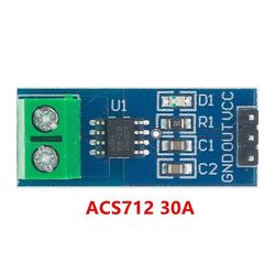 Kredsløbstilbehør 2pcs hal strøm sensor modul acs712 modul 5a 20a 30a hal nuværende sensor modul 5a/20a/30a acs712