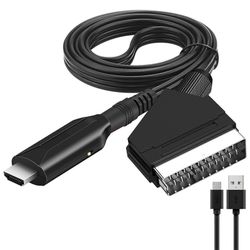 Scart HDMI-yhteensopiva muunnin 1m kaapelikytkin AV-sovitin HDTV: lle