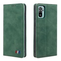 Etui til Xiaomi Redmi Note 10 4g Cover Magnetisk lukning Tegnebog Book Flip Folio Stand View Læder cover Stødsikker - Grøn