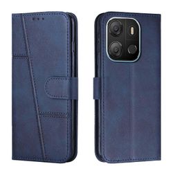 Tecno Pop 7 -ompeleessa pohkeen tekstuurisolki nahkainen puhelinkotelo