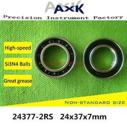 24377 Hybrid keramisk leje 24x37x7mm Abec-1 ( 1 stk ) Cykelnav 24377rs Si3n4 Kuglelejer 24377-2rs Mr24377 H7 2rs