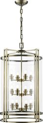 Inspired Lighting Eaton Loft Vedhæng Lanterne 12 Lys Antik Messing, Glas