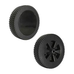 2kpl grillipyörät universaali pyörä hiekankestävä vaihto 7in käsi kuorma-auton renkaat keittiöön, retkeilyyn, patio, grilliosat-yvan Musta 17cm