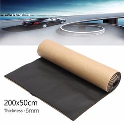 200x50cm Auto Adhesive Cotton Insulation Foam Car Sound Deadener Mat Støj Motorhjelm Isolering Dæmpning til hætte Motor Klistermærke