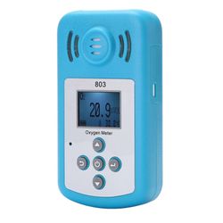 Oxygenmåler bærbar ilt (O2) koncentrationsdetektor med LCD-display og lyd-lys alarm blå