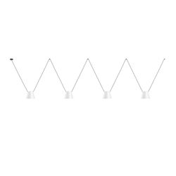 LEDS-C4 Lighting Loft dekorative hængende loft vedhæng mat hvid mat sort 4x E27 / 75cm x 400cm