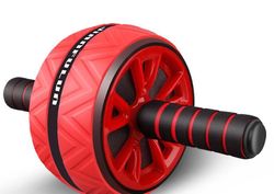 Handuo Roller Fitness Kit Hjem Robust Abs Roller Gym Abdominal Stimulator rød
