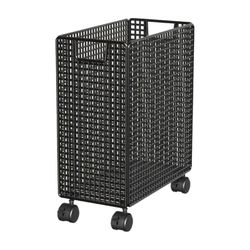 Rullaava joogamaton säilytysteline Kotikuntosalin säilytysteline pyörillä varustettu kannettava kärry Musta