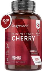 WeightWorld Montmorency Cherry 6000mg - 180 vegaanista kirsikkakapselia (3 kuukautta) - Iso-Britanniassa valmistettu