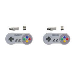2X peliohjain Langaton 2.4G peliohjain Joypad Joystick Yhteensopiva SNES Mini PC NS -kytkimen värin kanssa B