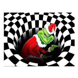 Shinestar Christmas The Grinch 3d Door Mat Carpet Anti-skli Velkommen Xmas Dørmatte Hjem dekorasjon B