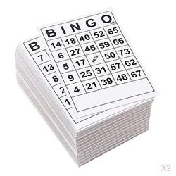 BINGO-kortit 1 yksittäisillä 120 arkin kertakäyttökorteilla 120 korttia ilman toistoa