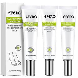 Yongli 3x Efero Nail Cream Treatment Reparasjon Gel fuktighetsgivende og glans