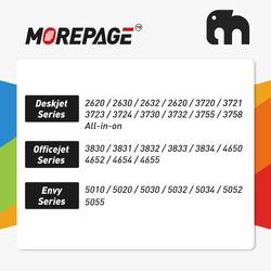 Swees MorePage 304XL Reprodusert For HP 304 XL blekkpatron HP304 Deskjet 2600 5010 5012 5014 5020 5030 5032 5034 5052 5055 2 stk svart