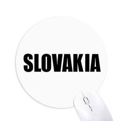 Slovakiet Land Navn Sort Runde Skridsikker Gummi Mousepad Game Office Musemåtte