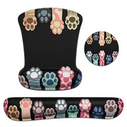 3-in-1-hiirimattosarja näppäimistön rannetuella, muistivaahtonäppäimistösarja, hiirimatto ranteella As Shown