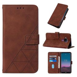 Gangxun Kompatibel med Nokia 3.4 / 5.4 etui læder folio cover tegnebog magnetisk premium Tui Coque brun