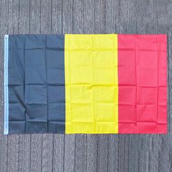 Scitoo Belgien Flagga Banner 90 * 150cm Hängande National Flagga Belgien Hem Dekoration Belgien Flagga Vit 90 x 150cm