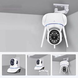 V380PRO langaton älykäs kamera siirrettävä 360 ° HD IP -näyttö kotimakuuhuoneeseen, toimistoon helposti UK Plug