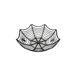 Handuo Halloween Spider Web og kranier kurv sort