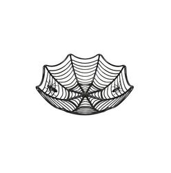 Handuo Halloween Spider Web og kranier kurv sort