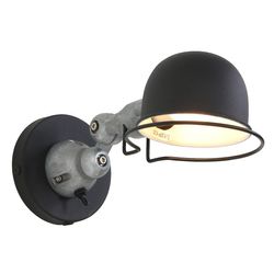 Sienna Lighting Sienna Davin Dome Væg Lys Sort Mat, Metal-Aluminium