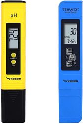 Ph och Tds Meter Combo, 0.05ph Hög noggrannhet Penna Typ Ph Meter 2% Avläsningsnoggrannhet 3-i-1 Tds Ec Temperaturmätare för hydroponics, Hushållsd...