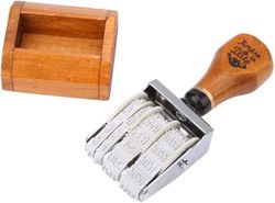 Munan päivämääräleimasinsarja, puinen päivämääräleimasin, tee-se-itse, puinen kahvainen päivämääräleimasin, digitaalinen sinetti, vintage-rullapäiv...