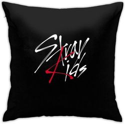 Stray Kids Logo pute kaste putetrekk dekorative putevar for sofa soverom 18 "x18"