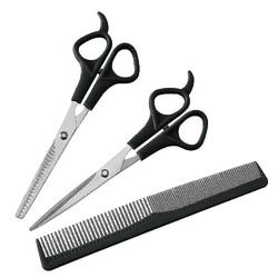 Hair Cutting Shears Kit, Frisør Set For menn Kvinner Husdyr Hjem Salon Barber Cutting Kit Høy kvalitet svart