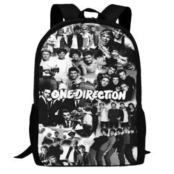 Yksisuuntainen reppu, 3D-tulostus kannettavan tietokoneen reppu kevyt rento päiväreppu kirjalaukku monitoiminen matkareppu 16.1 X 11.8 X 4.5inches