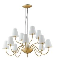 Fan Europe Lighting Fan Europe CANTO 2 lyse lysekroner med Shades Gold 83x40,5 cm