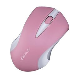 Mini trådløs mus skridsikker USB genopladelig 3 knapper 1200dpi 2.4g computer pc-mus til hjemmet Jikaix Pink