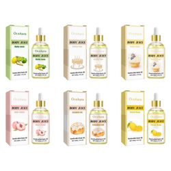 Body Juice Oil, Body Juice Oil Kanelipulla, Peach Body Oil, Cake Body Oil, Body Oil, Kosteuttava Body Oil Mansikkamurcake Mango