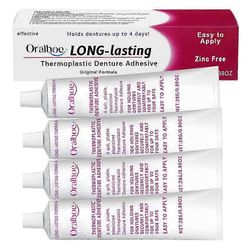 2025 Cushion Grip Termoplastinen hammasproteesi Adhesive Cream Comfort Strong Hold Hammasproteesi-liimavoide tekohampaille 4pcs