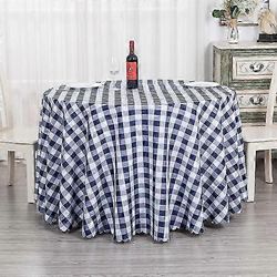Moderni ruudullinen pöytäliina polyesteri pyöreä pöytäliina teepöydän ruokailupäälliseen kodin sisustukseen tummansininen Square 90x90cm