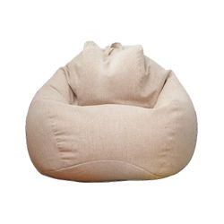 C1sres Ny ekstra stor bønne bag stoler sofa sofa cover innendørs lat solseng for voksne barn kampanjepris Khaki 80 * 90cm