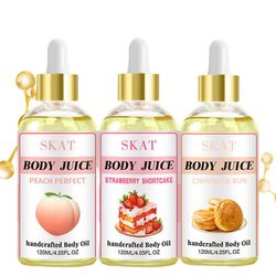 2024 Wild Plus Body Juice Oil Peach Perfect - Wildplus Body Juice Oil, til kroppen Kanelsnegl