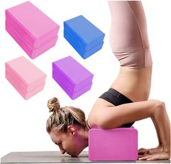 Linkrunning 2 pak yogablokke EVA skumklods med høj densitet Blød skridsikker overflade træningsklodser Stabilitet og balance til træning, yoga, pil...