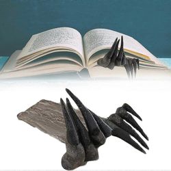1 kpl 3d kirjanmerkki-trilleri demonin käsi kirjanmerkki, luova 3d paholaisen käsi kirjanmerkki hartsi paperitavarat lahjakirjasto koristeet, harts...
